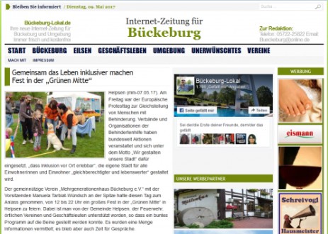Internet-Zeitung für Bückeburg 07.05.2017