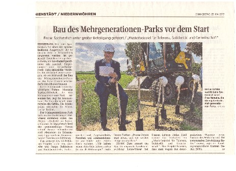 Bau des Mehrgenerationen-Parks vor dem Start
